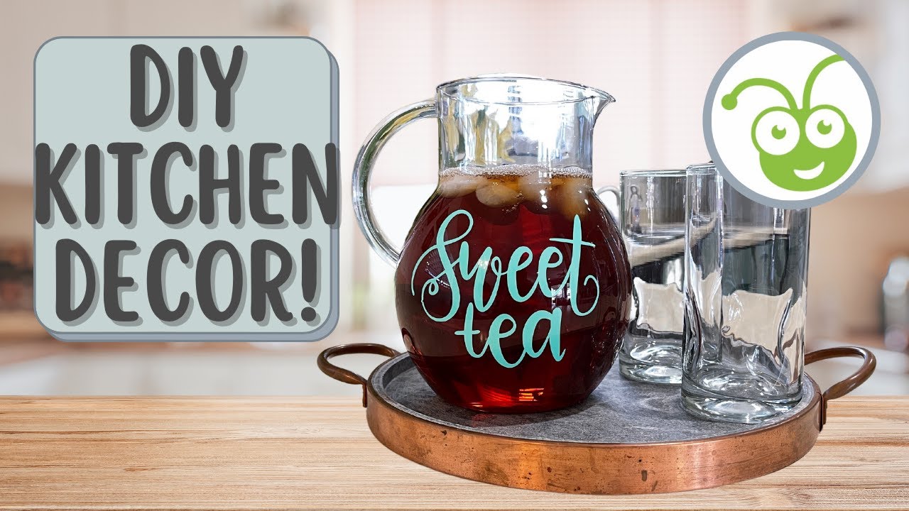 Cricut DIYs for Home: Sweet Tea Pitcher! Easy Crafts to Sell or Gift!