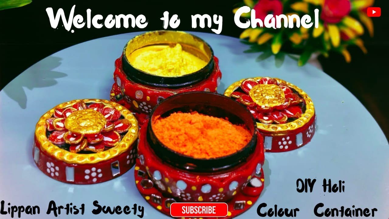 DIY Holi Container Makeover from a Cream Jar 
