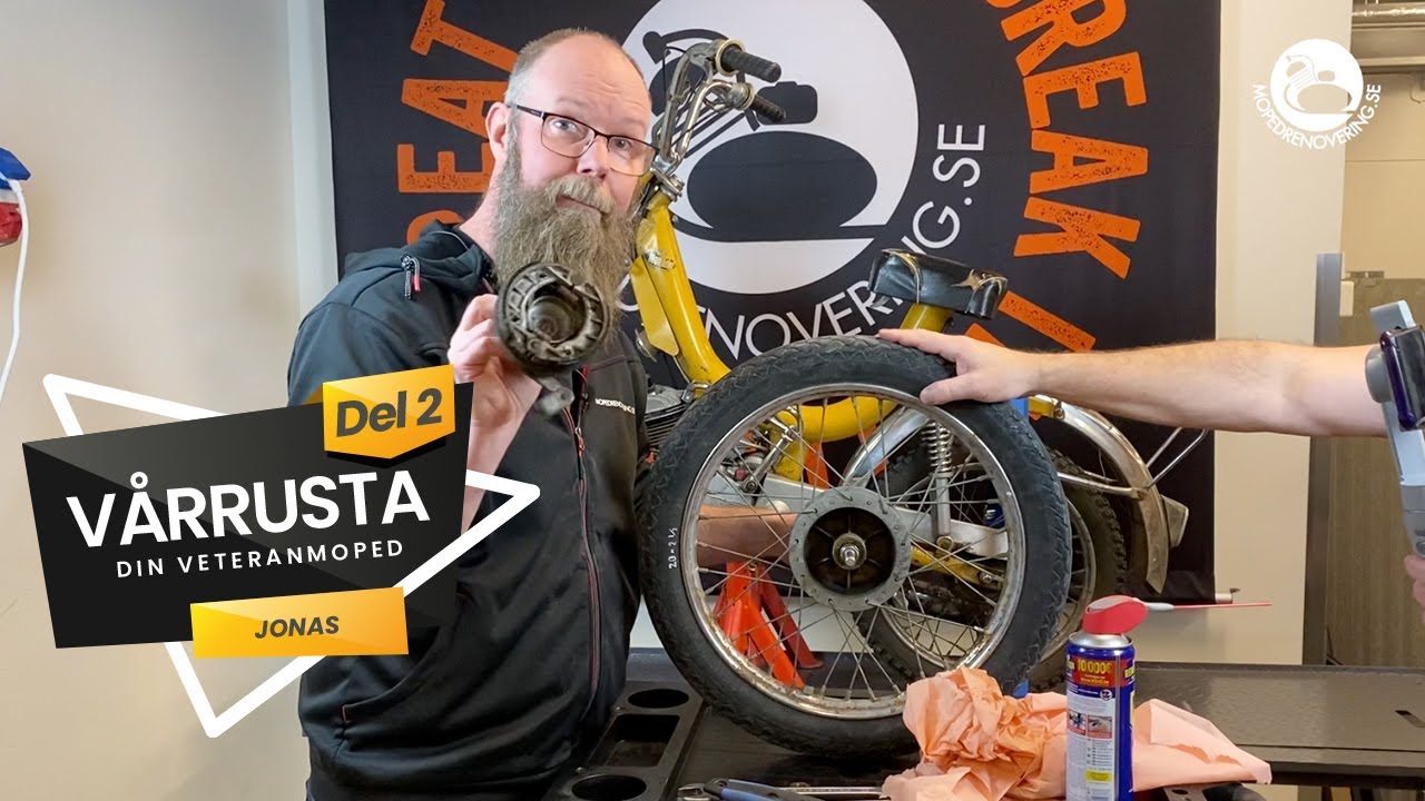 Vårrusta din veteranmoped - Del 2: Framhjulet