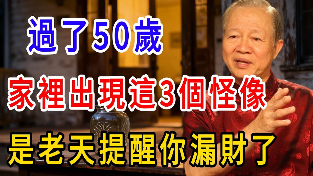 “老祖宗的忠告：过了50岁，家里如果频繁出现这3个‘怪象’，是老天在提醒你‘漏财’了！千万别当耳旁风……”#人生智慧 #命理 #哲學 #曾仕強 #易經 #正能量#老祖宗的智慧 #晚年生活