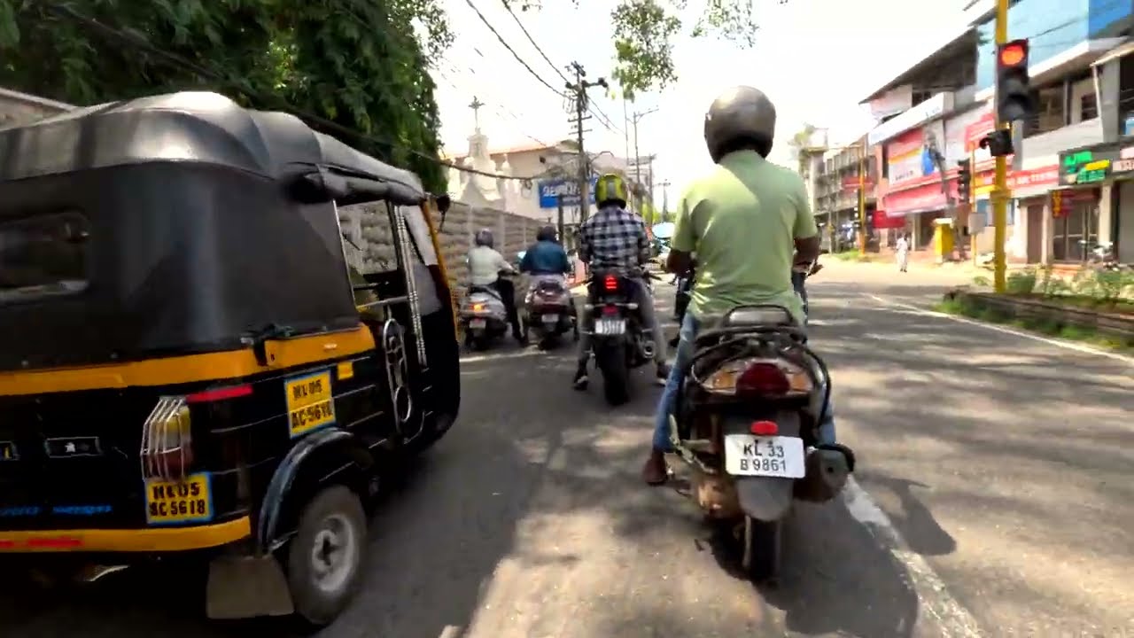 Kottayam City Drive | Kottayam Town | Bike Ride #Kerala #India - 60 FPS