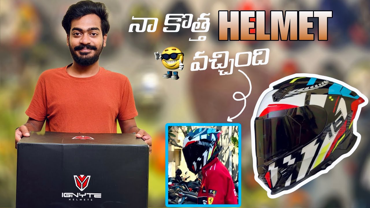 Unboxing My New Helmet Ignyte IGN16 || Unboxing Telugu | Hyderabad | Nikith Shetty