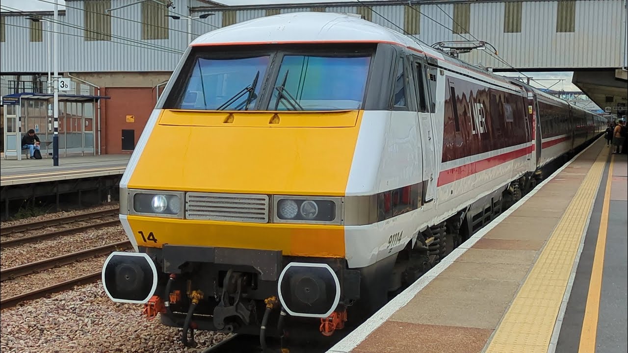 Trains at Peterborough, ECML 10/7/24