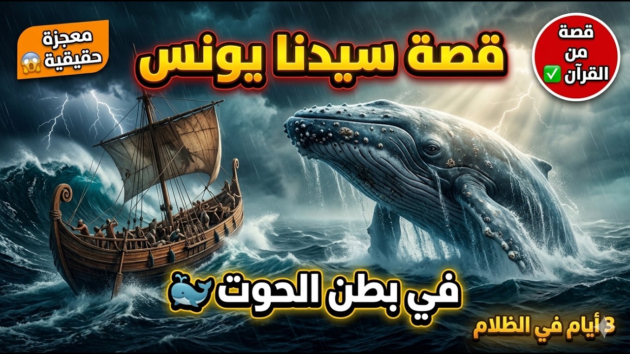 ابتلعه حوت ضخم في ظلمات ثلاث! قصة نبي الله يونس عليه السلام الكاملة | معجزة إلهية ستبكيك 😢🐋