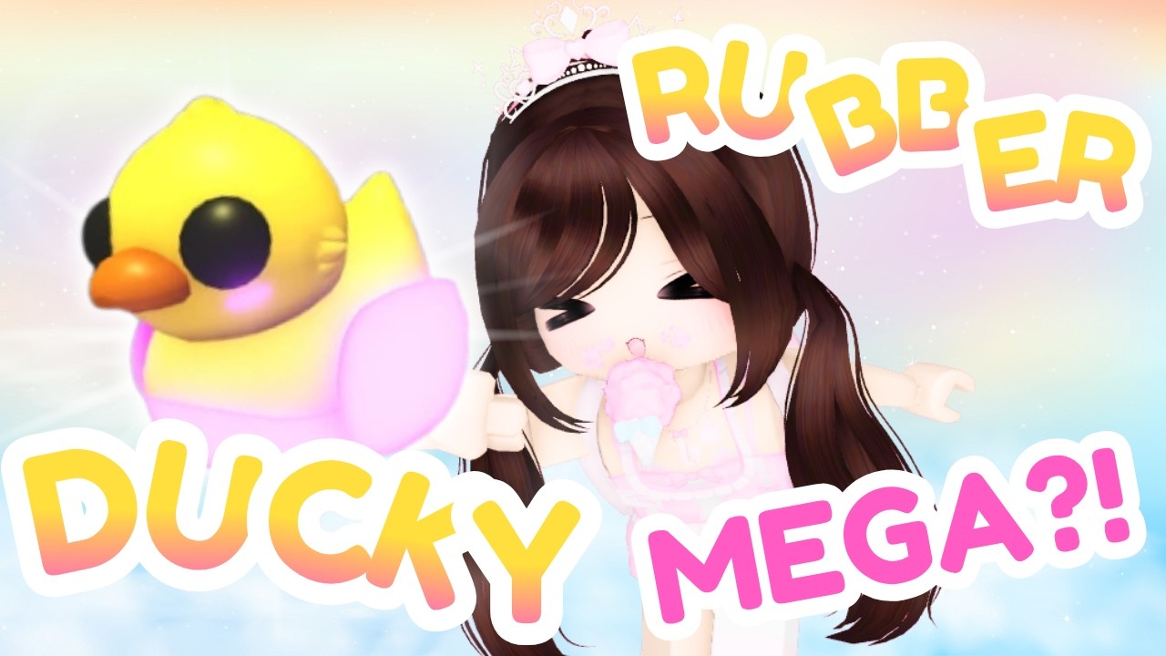 Making a Mega Neon Rubber Ducky! - Adopt me 🦆 Stormy Ducky Drama 🦆