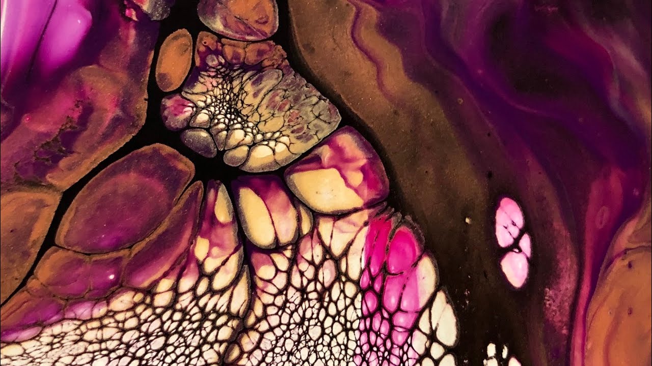 #191.  Fantastic!  Bloom With Hair Dryer -- GORGEOUS results!  /fluid art / SheleeArt