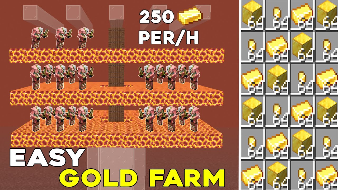 SINIRSIZ ALTIN & &Ccedil;&Uuml;R&Uuml;K ET FARMI !! Minecraft: Altın Farmı Nasıl Yapılır? l Minecraft Sistemler