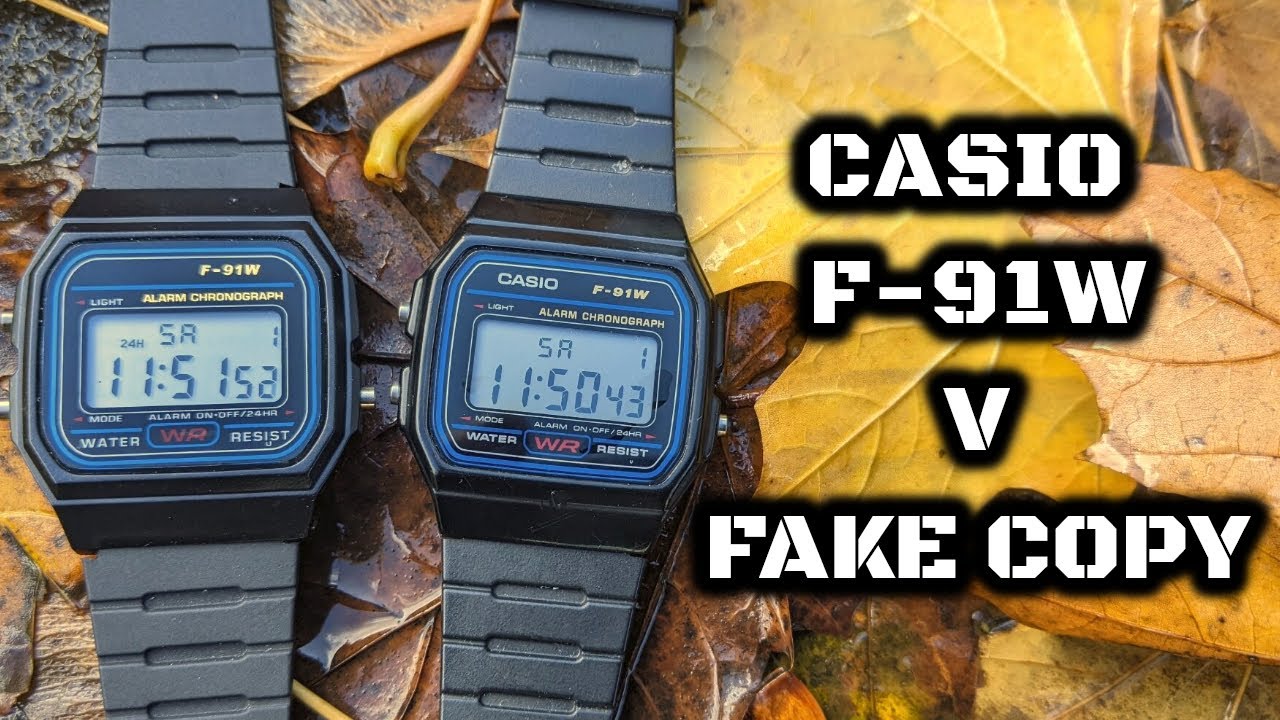 Casio F-91W v Поддельная копия