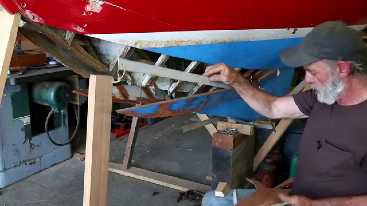 Part 4 - Herreshoff 12 1/12 - Steam bending wood in a plastic bag for a replacement timber