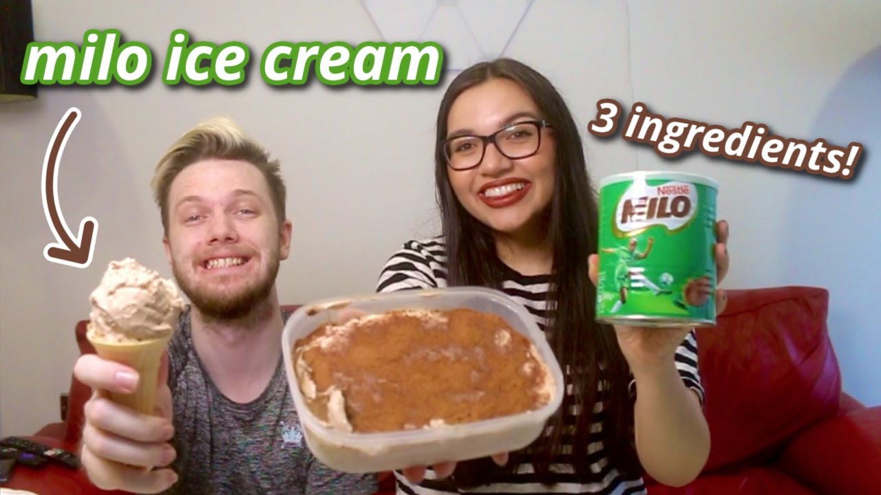 making milo ice cream with only 3 ingredients!🍦// no ice cream machine
