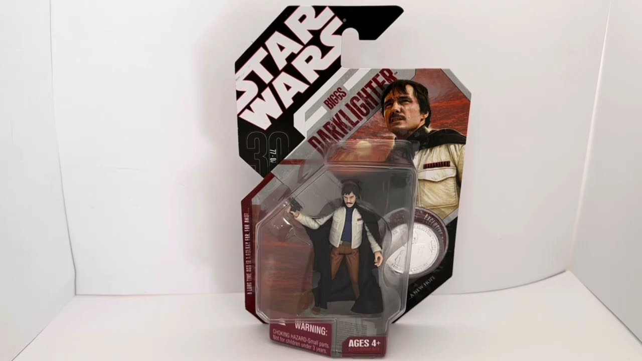 Vintage 2007 Star Wars Saga 30th Anniversary A New Hope Biggs Darklighter Action Figure With Coin