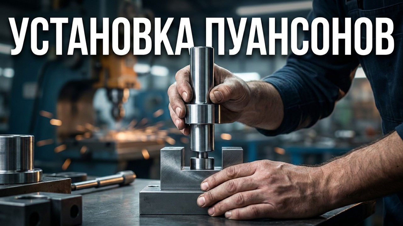 Установка пуансонов по матрице. Зазор 0,15 мм на сторону.