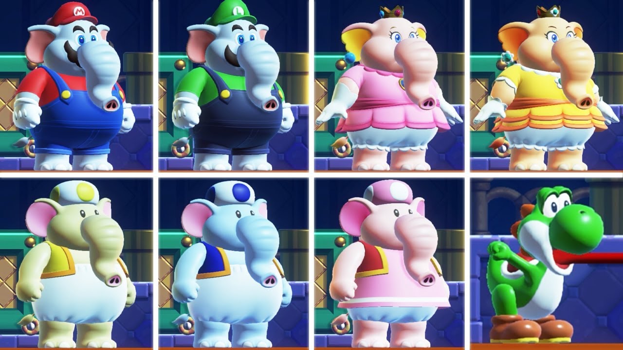 Super Mario Bros. Wonder - All Characters Power Ups