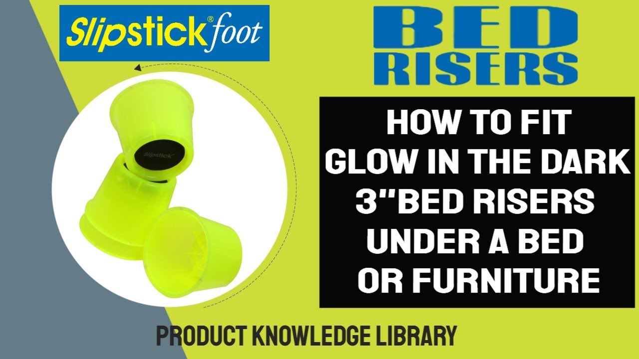Bed Risers-Slipstick CB643 Glow in the Dark 3inch / 75mm Furniture Risers Product Info & Uses
