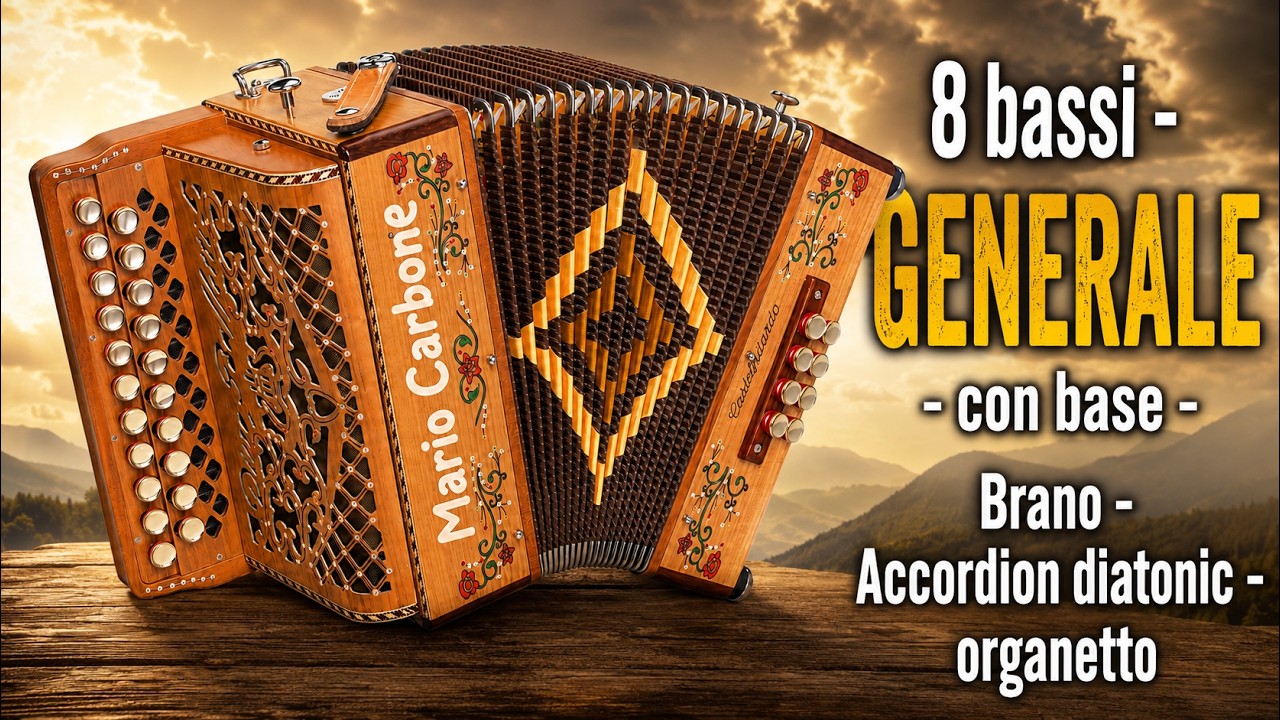 8 bassi - GENERALE - con base - Brano - Accordion diatonic -  organetto