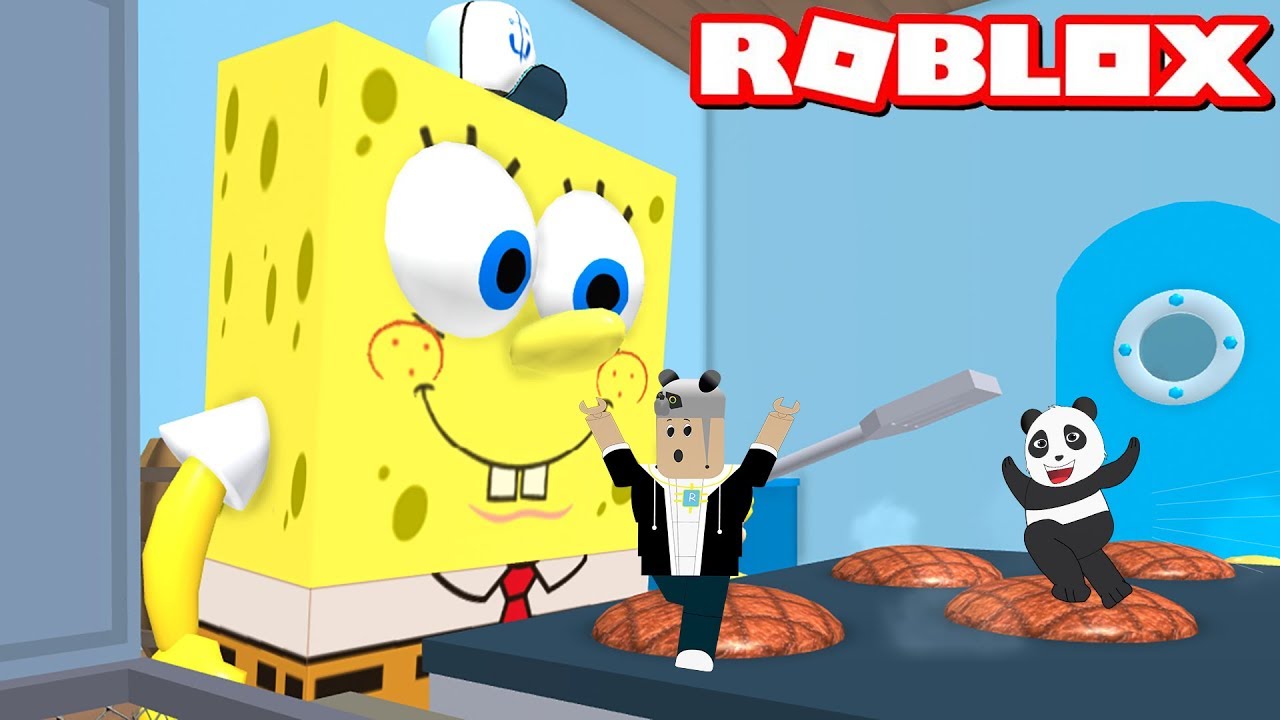 Süngerbob Evinden Kaçış! Bizi Yiyecek - Panda ile Roblox ESCAPE THE KRUSTY KRAB OBBY