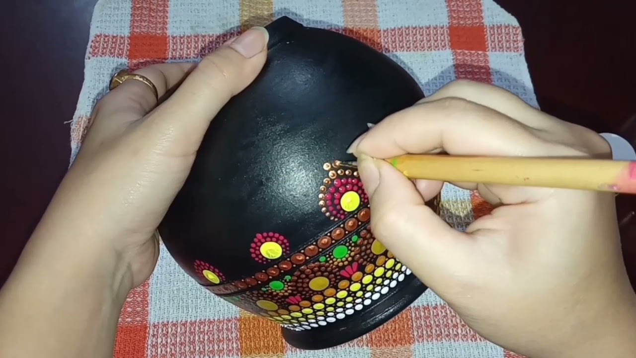 MATKA PAINTING || DOT MANDALA || ABSTRACT DOT ART ||