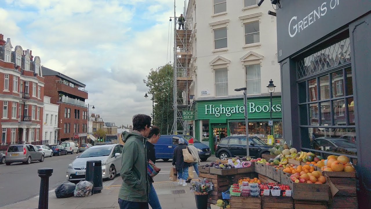 Walking London’s HIGHGATE Village on a Grey Autumn Afternoon