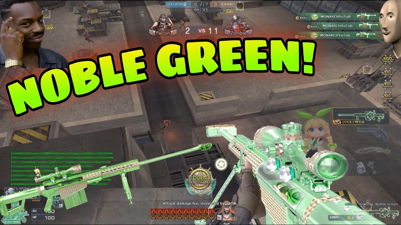 Barrett M82A1-Jewelry Noble Green (GamePlay) Heromode Xtreme |CrossFire Philippines| MonarchZombieV4