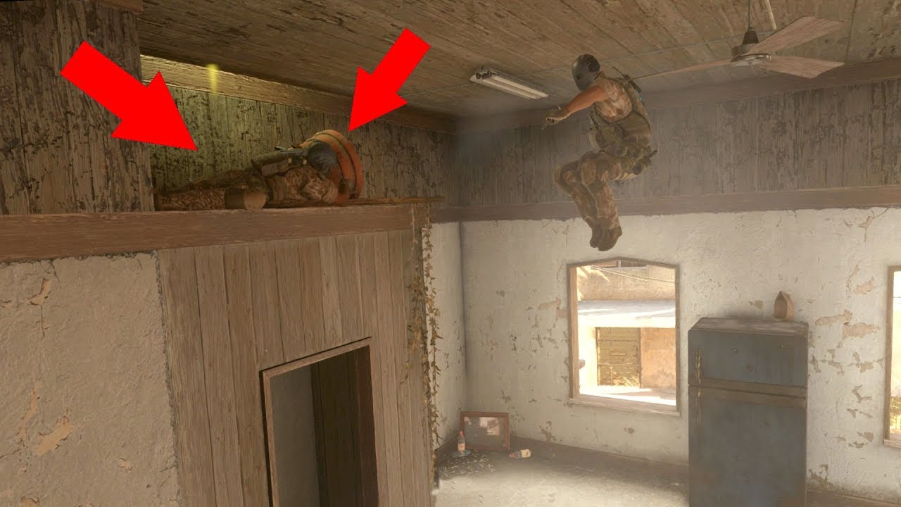 HE WAS BLOCKING THIS SPOT SO I COULDN'T GET TO HIM!!!!! HIDE N' SEEK ON COD 4 REMASTERED!