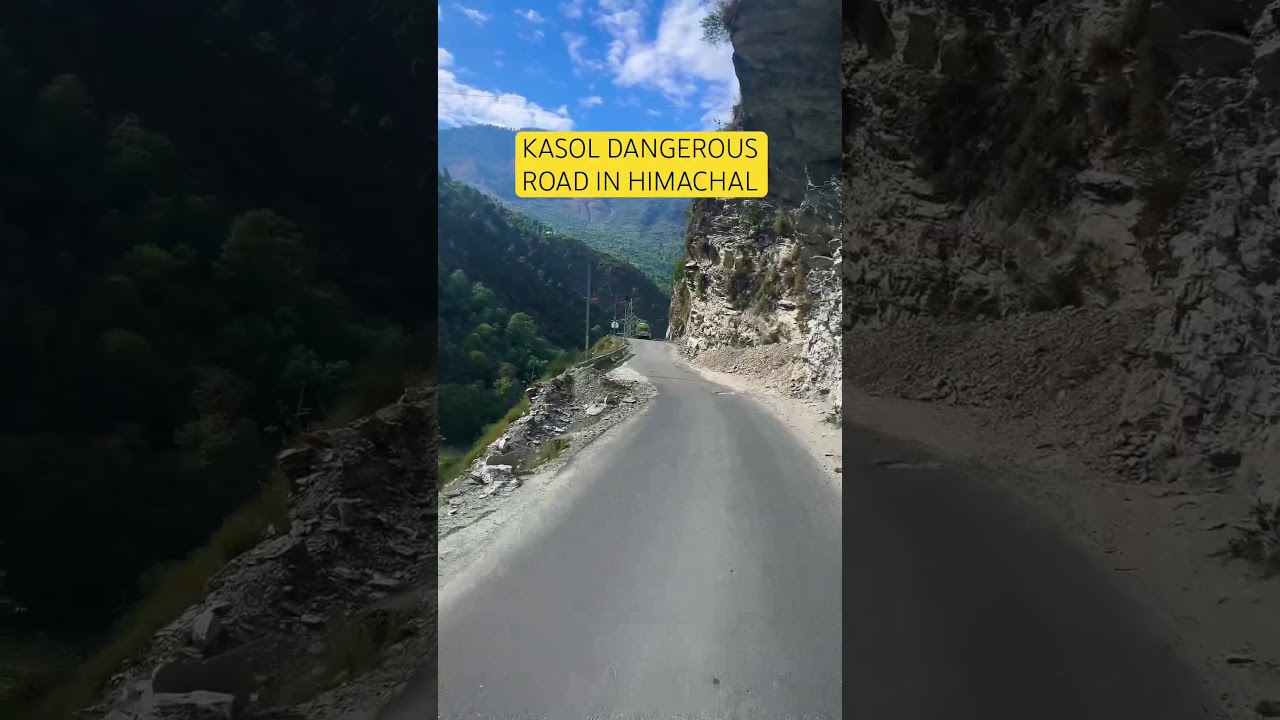 Dangerous road in Kasol . Himachal Pradesh - Kasol road trip . #himachalpradesh #kasol