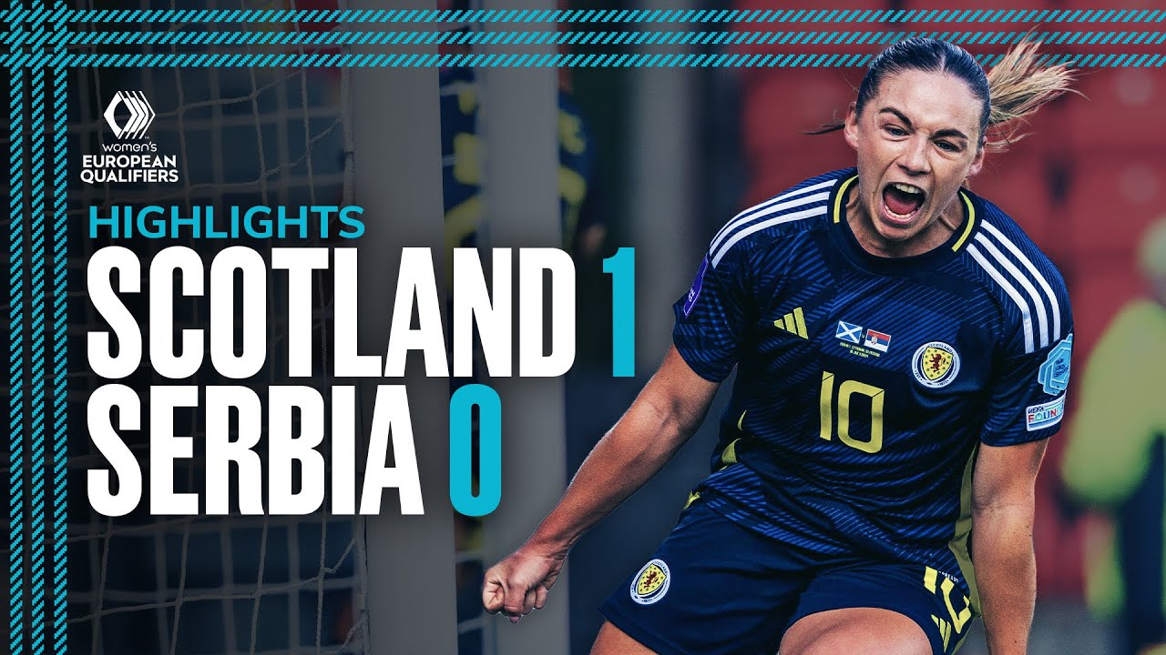 Scotland 1-0 Serbia | Scotland head to Play-Offs Unbeaten! | Women's EURO Qualification Highlights