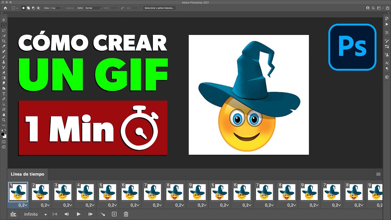 Cómo crear un GIF con Photoshop ¡EN 1 MINUTO!
