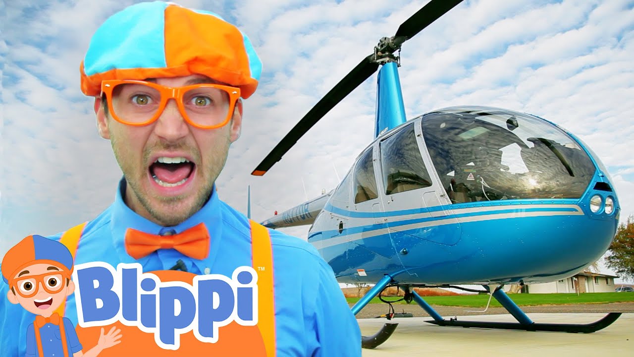 Blippi Flies In A Helicopter! | Learn Helicopters for Children | Fun Educational Videos for Kids