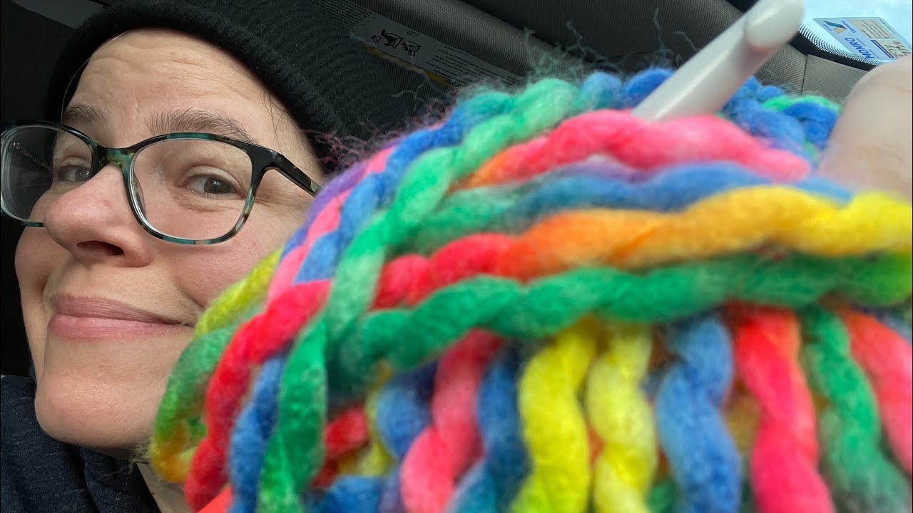 Yarn Review Loops and Threads Eco Tie Dye #newyarn #ecoyarn #loopsandthreads #yarnreview