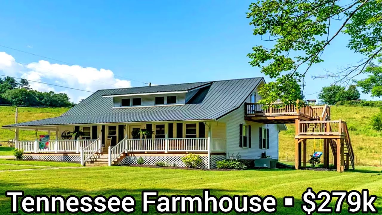 Tennessee Farmhouse For Sale | $279k | Tennessee Country Home | Tennessee Real Estate For Sale