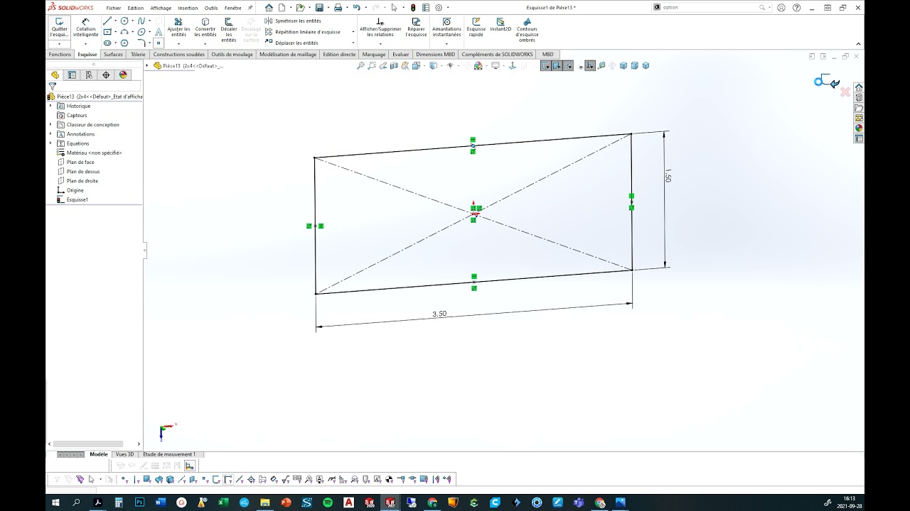Solidworks, création et ajout de profils mécano-soudés