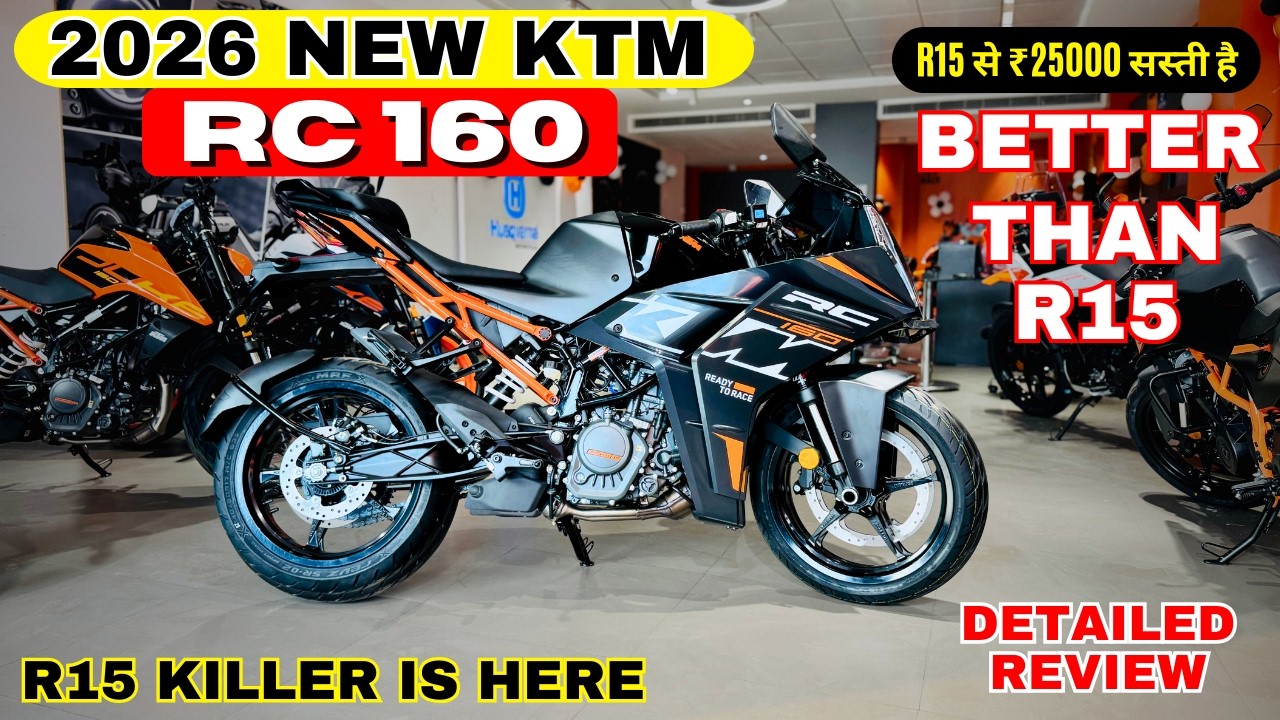 2026 New KTM RC 160 Black Detailed Review | Price | All Features | Sound | Update😱Better Than R15🔥