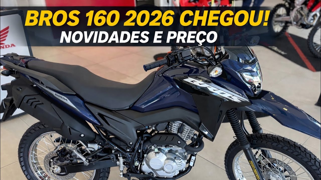 NOVA HONDA BROS 160 CBS 2026 - A TRAIL MAIS VENDIDA DO BRASIL 