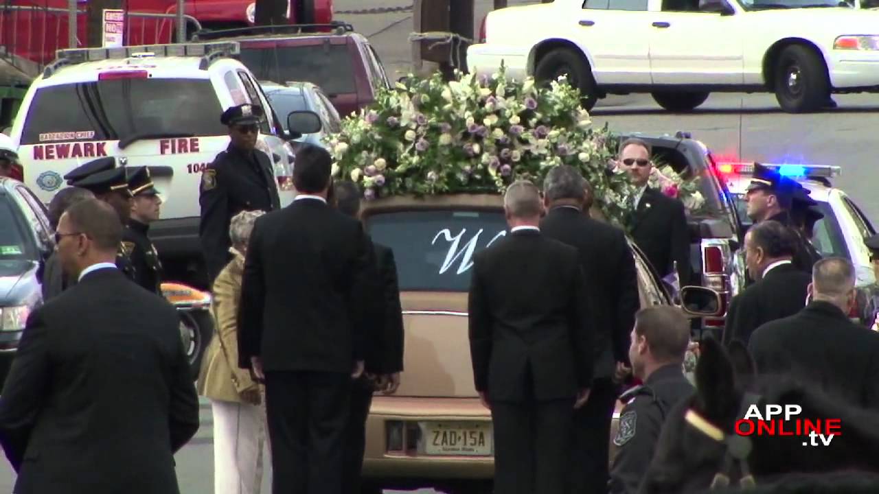 Whitney Houston's Casket Leaves Funeral (2/18/12)