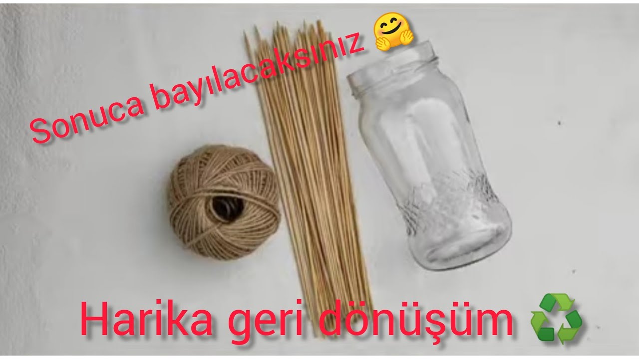 Cam kavanoz ve çöp şişlerle harika geri dönüşüm 🤗♻️