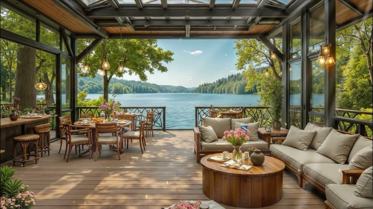 Warm Spring Morning Lakeside Terrace Jazz – Smooth Instrumental Music for Work Focus Relax Daily Now
