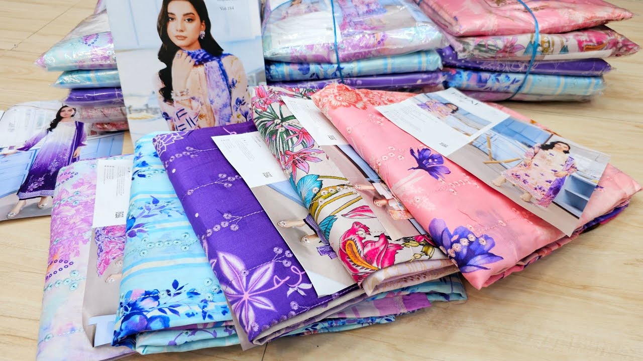 নিউ পাকিস্তানি GULJI ক্যাটালগ লাক্সারি লন inspired 🔥🥳 Eid collection three piece/wholesale market