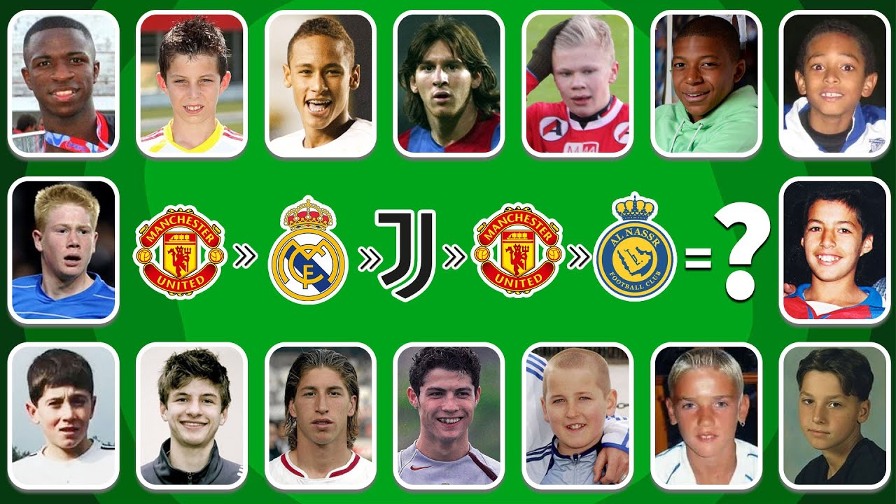 Guess The Song and Club Transfer of Football Players by Their Young Versions | Ronaldo, Messi