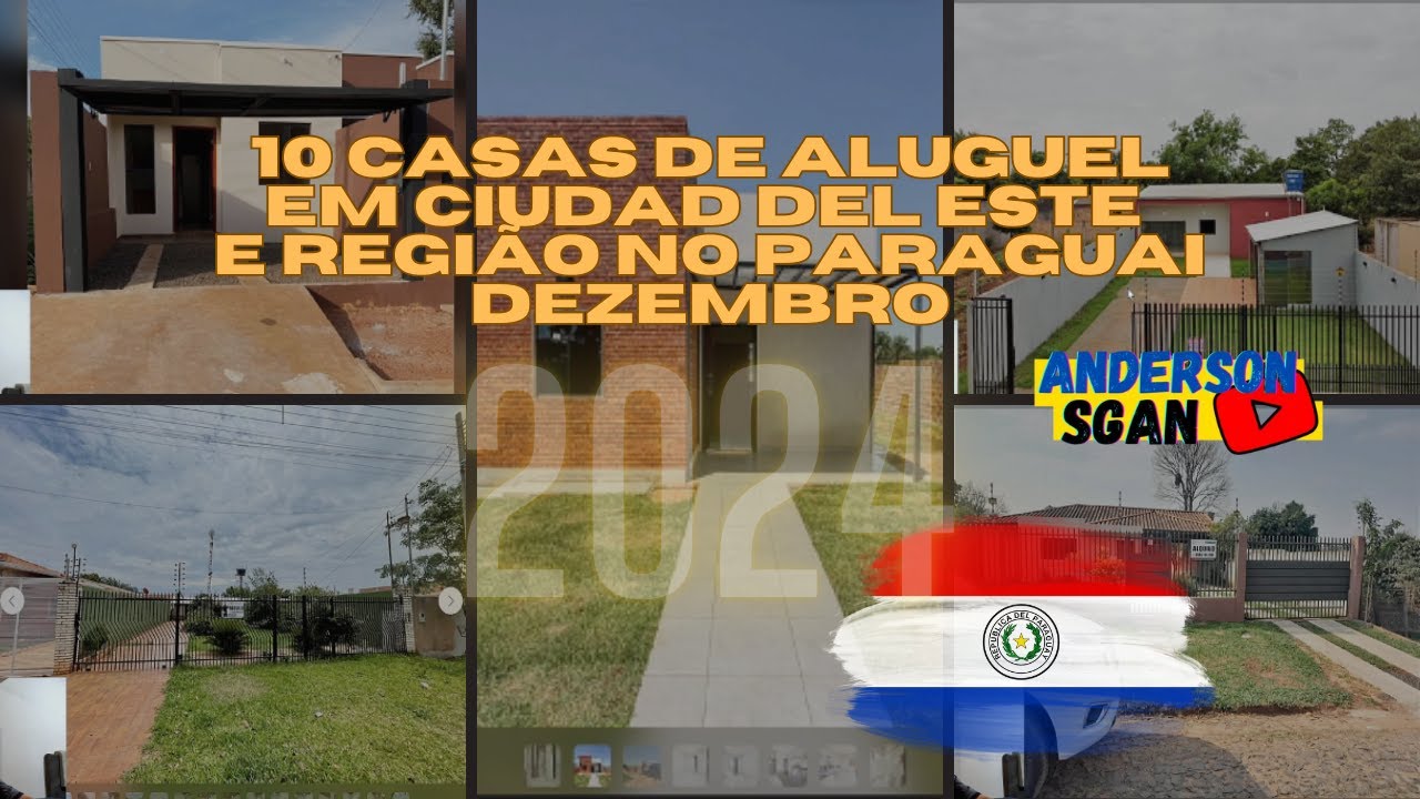 10 Casas de Aluguel em Ciudad del Este e Região no Paraguai Dezembro de 2024
