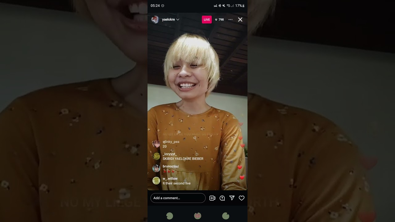 Yaelokre singing Baby by Justin Beiber (For those who don't have insta or missed the live)