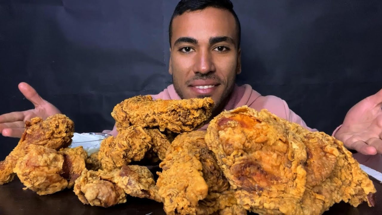 ASMR EATING Whole Fried Chicken MUKBANG