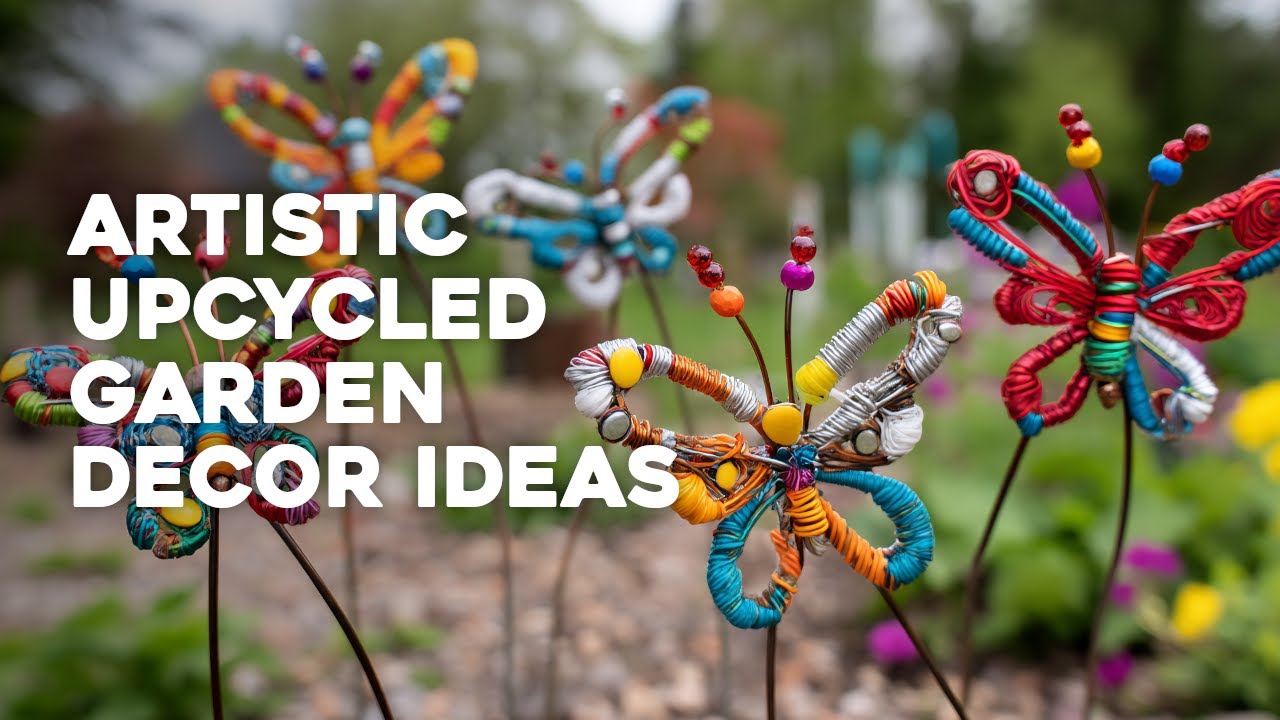 ♻️🎨 Transform Your Small Garden with Artistic Upcycled Decor: Creative DIY Garden Art Ideas