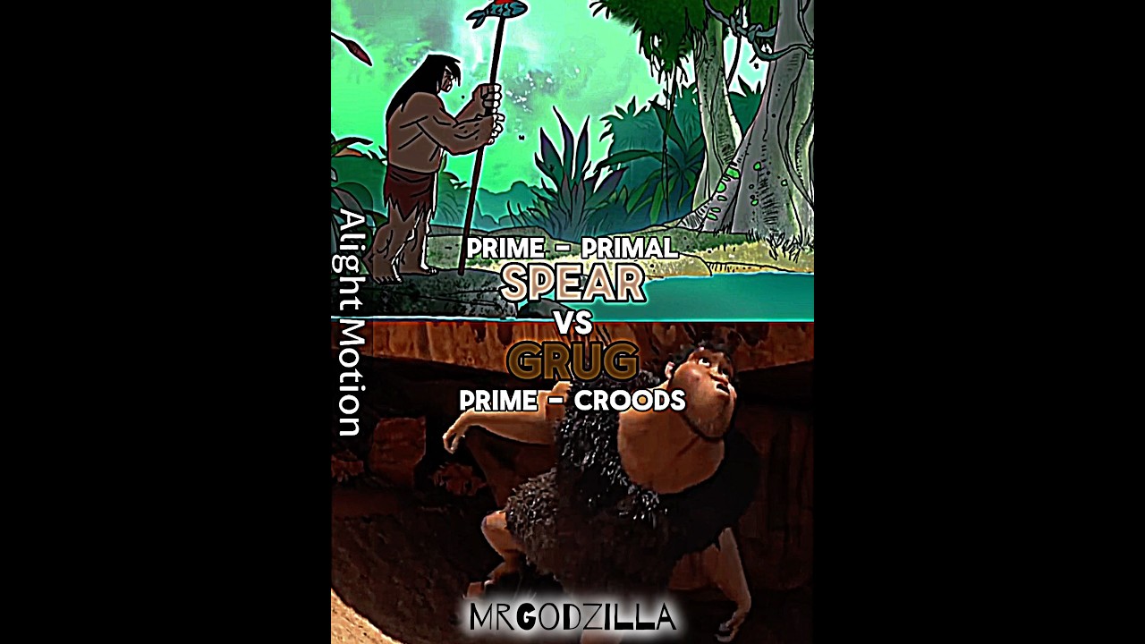 Spear vs Grug #primal #croods #edit #wisedit #wisedit #shorts