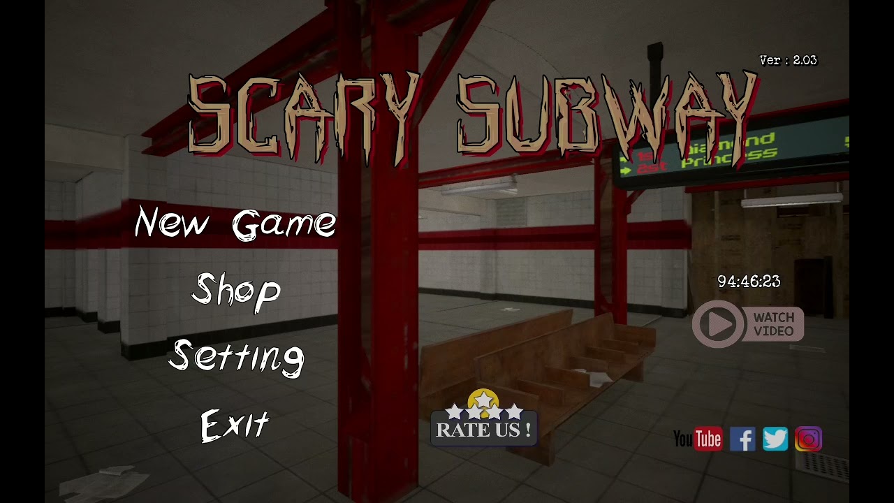 Scary Subway Train Escape Main Menu Theme