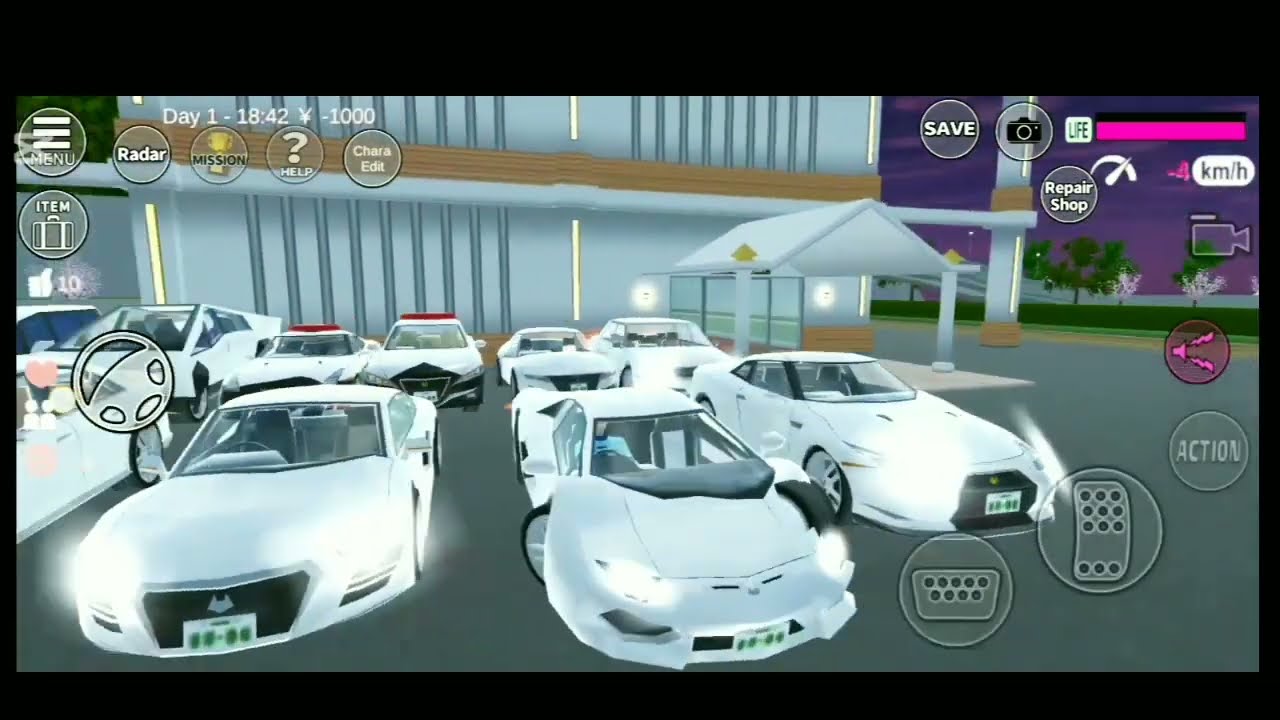 All Sakura police Depart Cars 🚓🚔& ambulance 🚑 Or fire brigade🔥🚒 at Sakura Cherry Hotel 🏨 🛏️ *️⃣