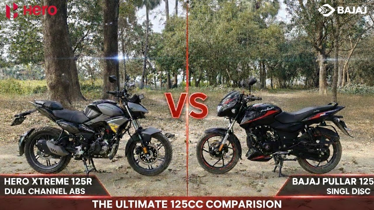 Xtreme 125r Dual Channel Abs VS Bajaj Pulsar 125 Single Disk| The Ultimate 125cc Comparison #bike 