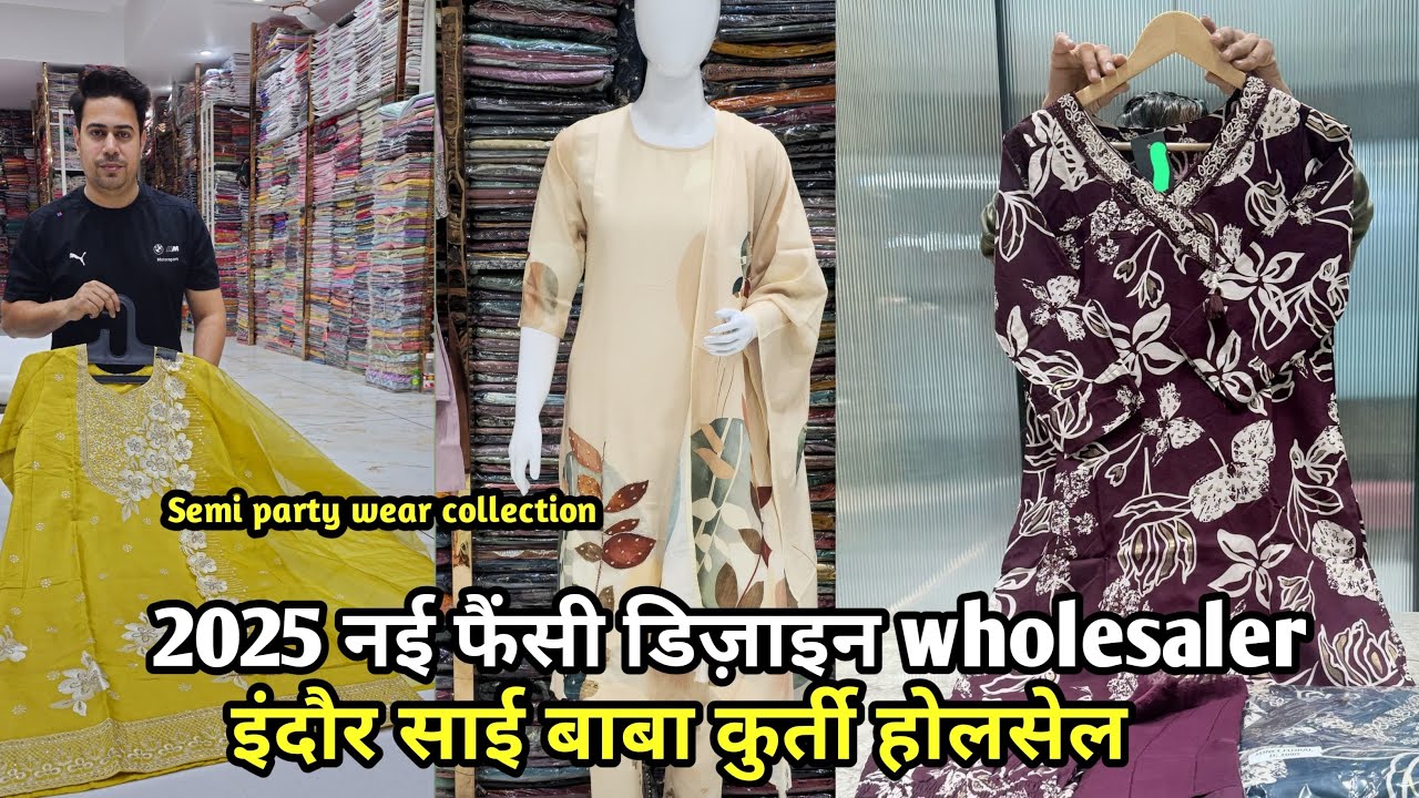 Indore sai baba saree || kurti wholesale Market Indore ||  fancy kurti wholesaler Indore