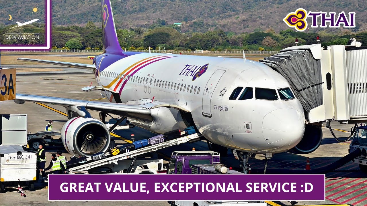 [4K] TRIP REPORT | Great value, exceptional service! | Thai Airways Airbus A320 | Bangkok-Chiang Mai