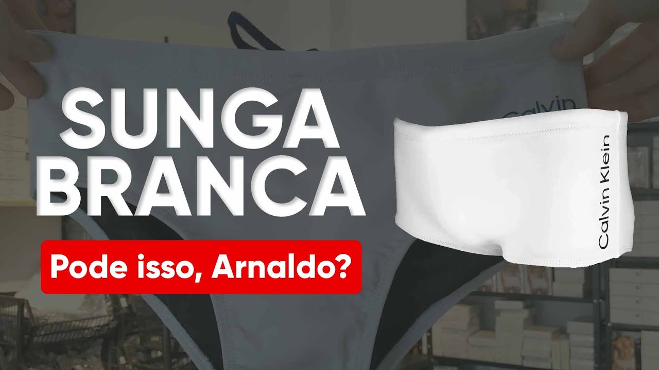 Vai usar sunga branca? Veja essa peça da Calvin Klein