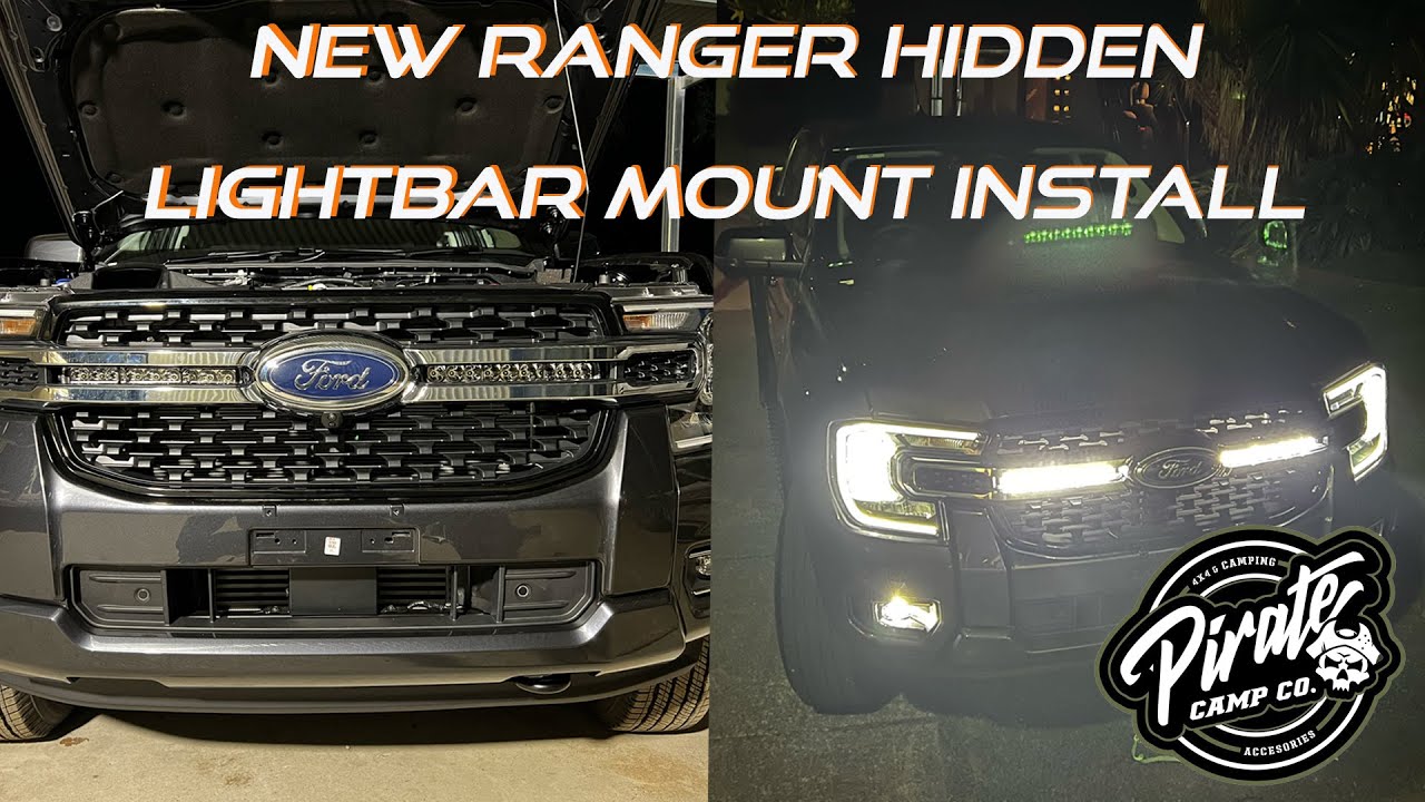 Next Gen Ranger behind grill light bar bracket install